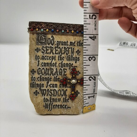 Serenity Prayer Wall Plaque Tablet look With Easel Stand or Hanging hook - Picture 4 of 4